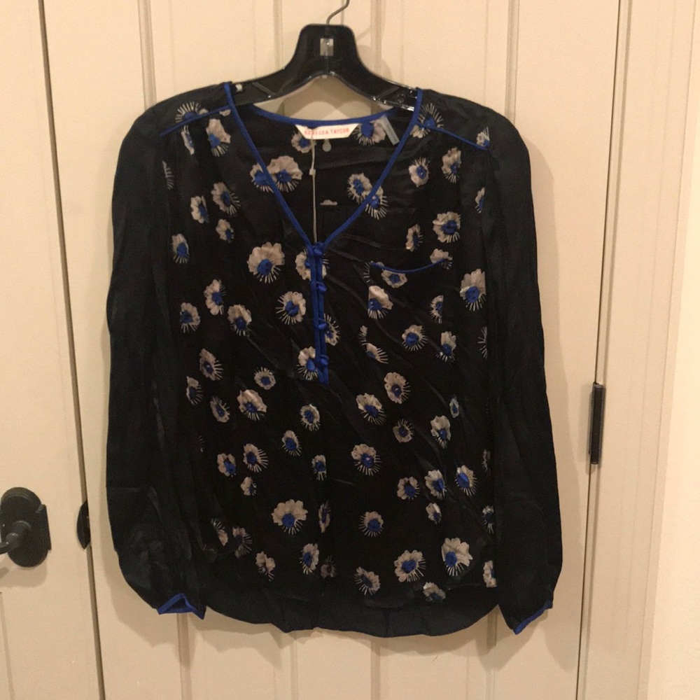 Rebecca Taylor Floral Blouse, NWT, size 2
